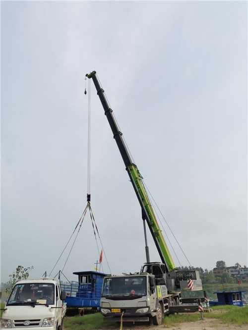 喀什市桥梁建设吊装案例